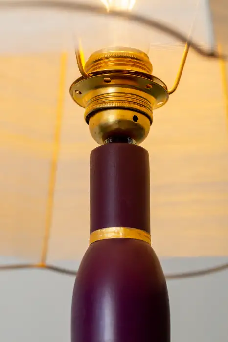 מנורת רצפה סגול וזהב