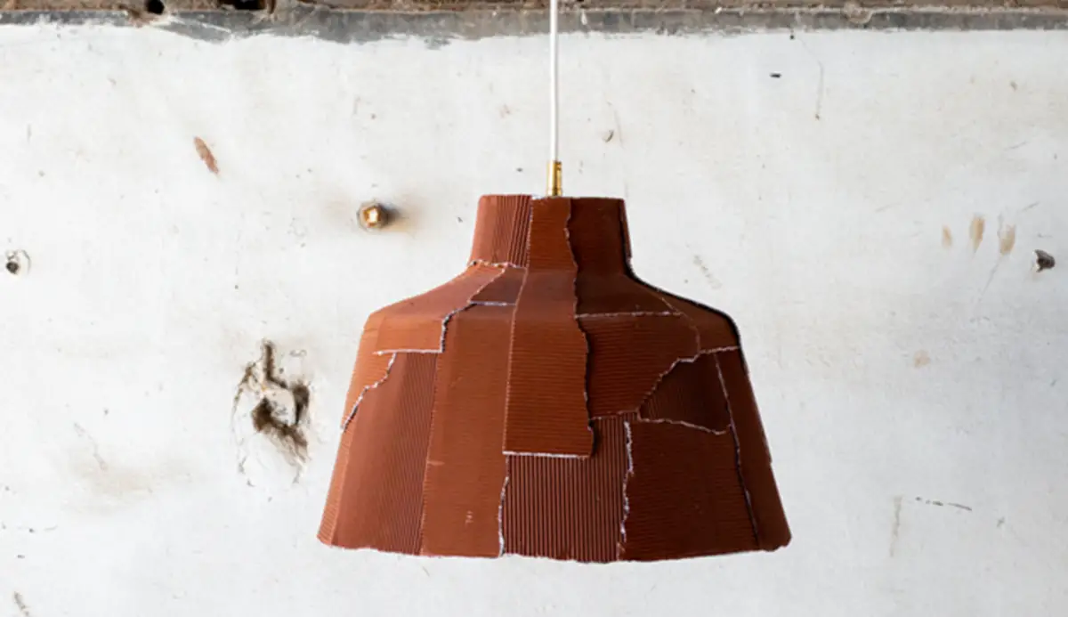 גוף תאורה חום מקרטון גלי